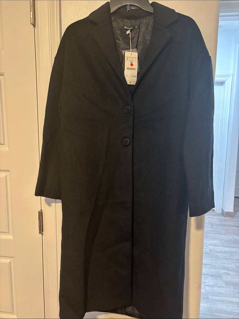 stradivarius Black  Coat